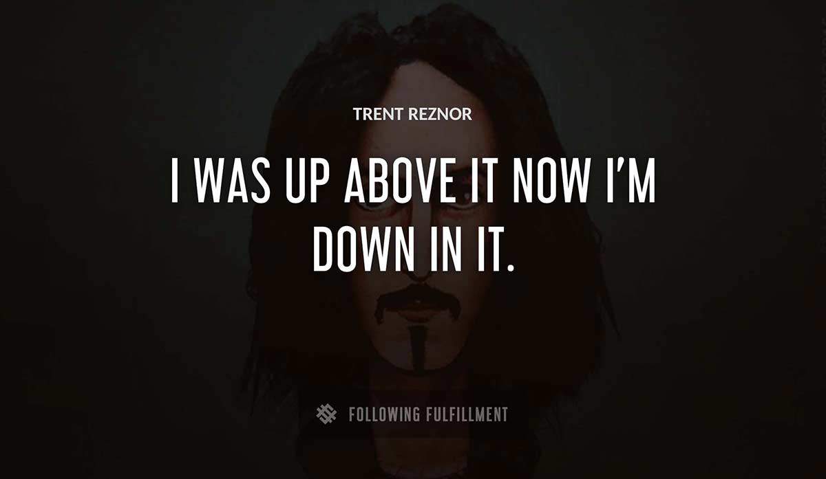 i was up above it now i m down in it Trent Reznor quote