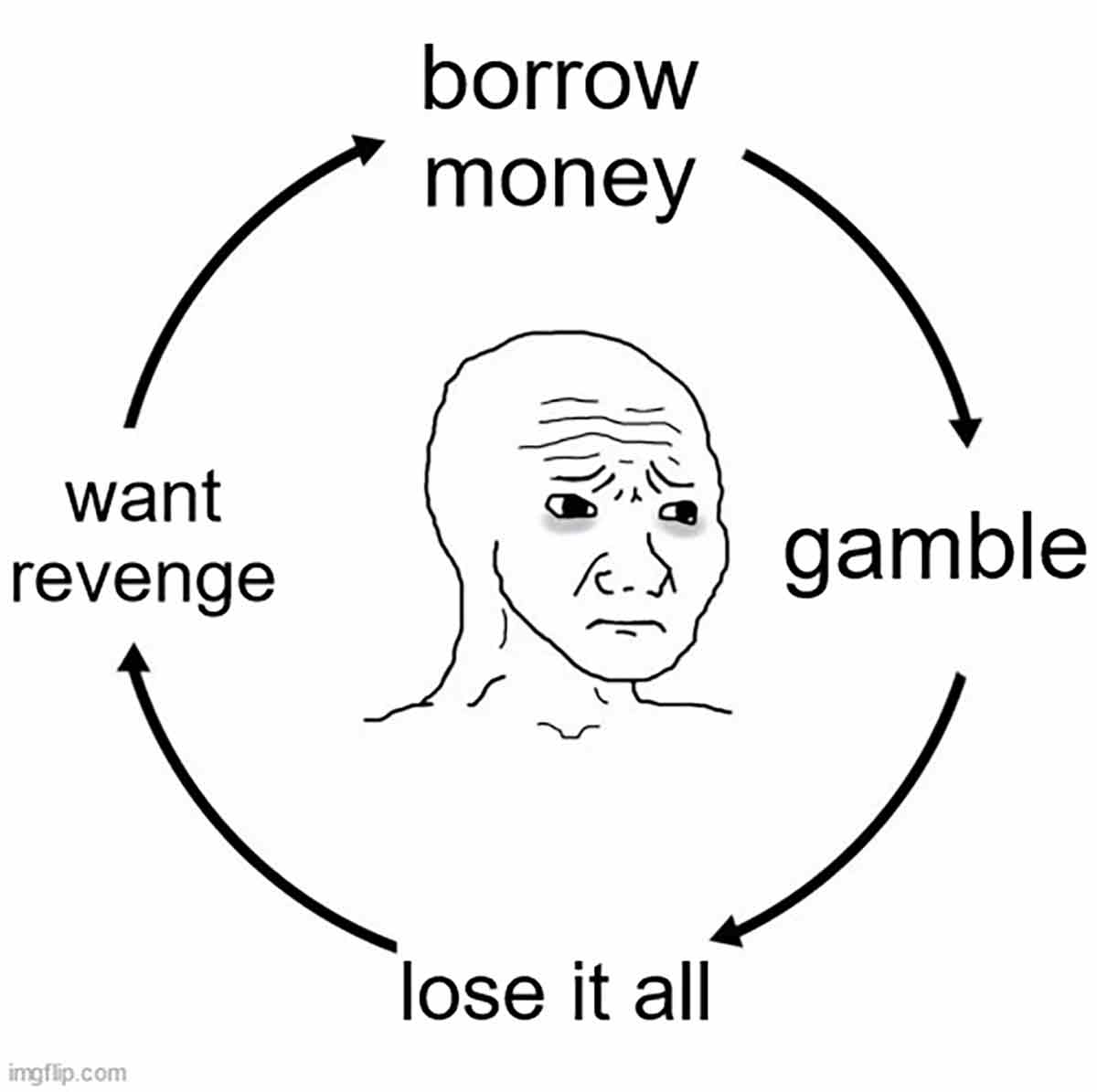 quit gambling addiction meme