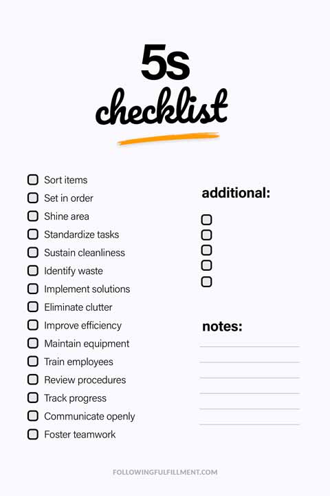 5S checklist
