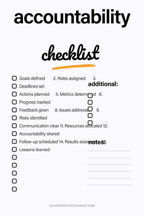 Accountability checklist