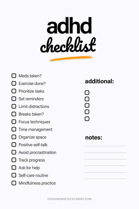 Adhd checklist