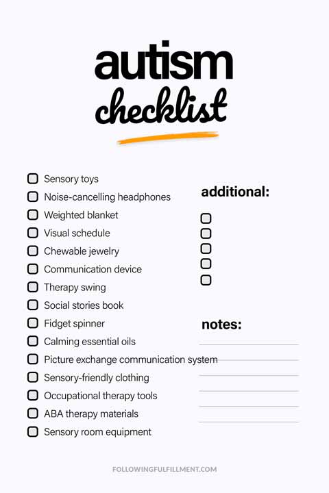 Autism checklist