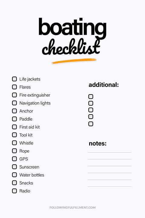 Boating checklist