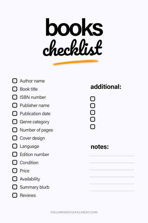 Books checklist