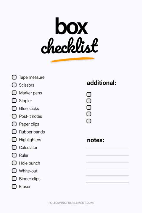 Box checklist