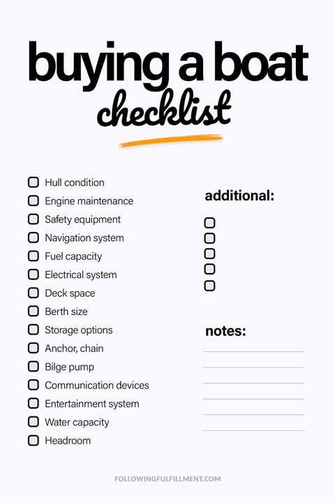 Buying A Boat checklist
