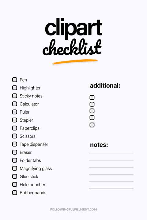 Clipart checklist