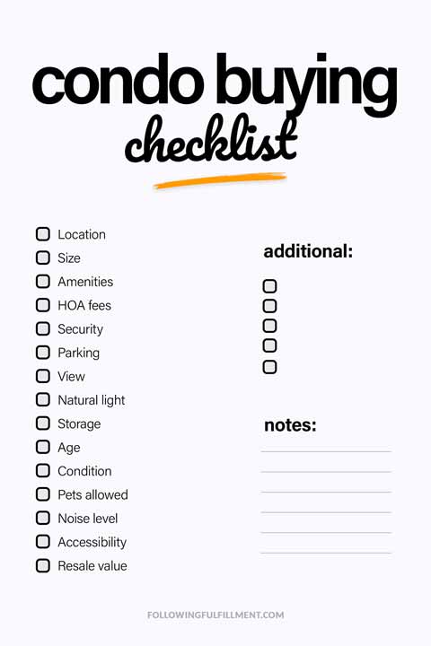 Condo Buying checklist