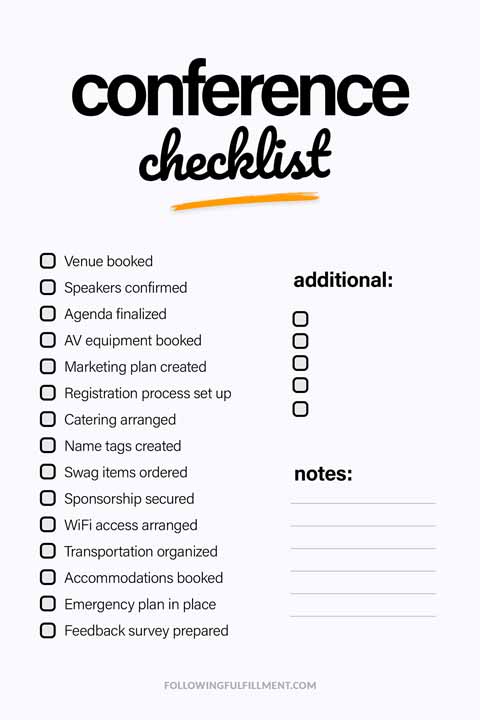 Conference checklist