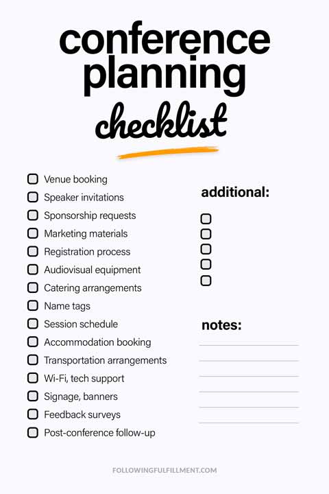 Conference Planning checklist