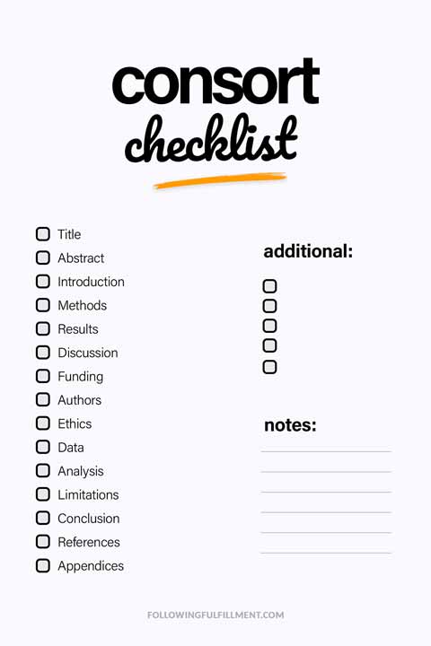 Consort checklist