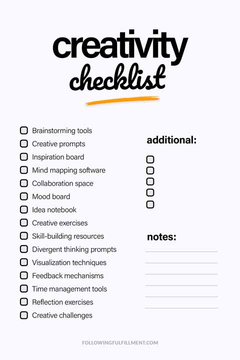 Creativity checklist