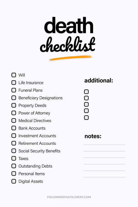Death checklist