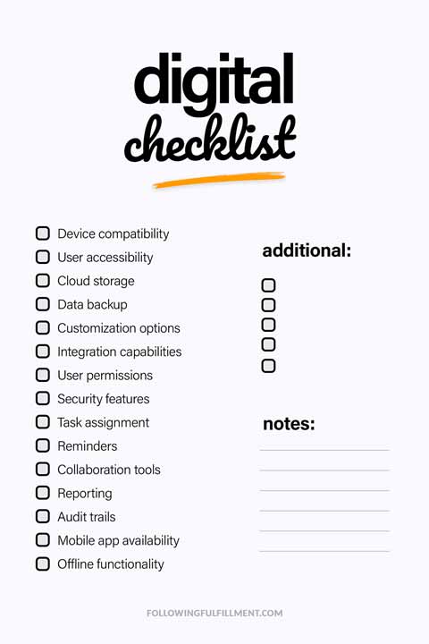 Digital checklist