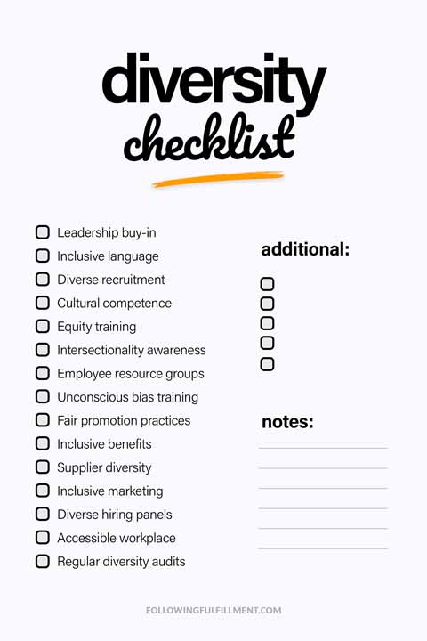 Diversity checklist