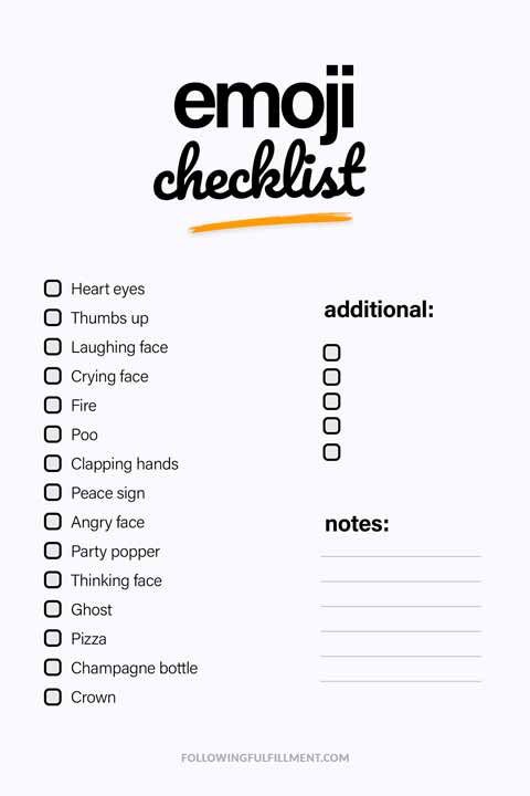 Emoji checklist