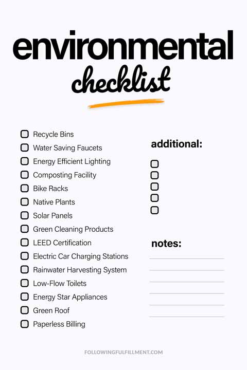 Environmental checklist
