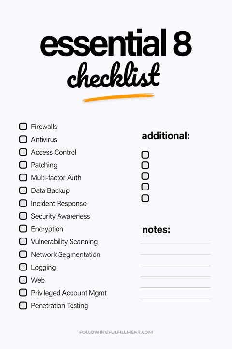 Essential 8 checklist
