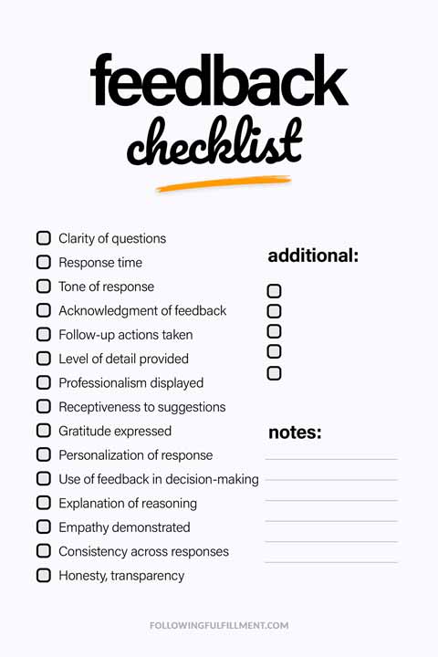 Feedback checklist