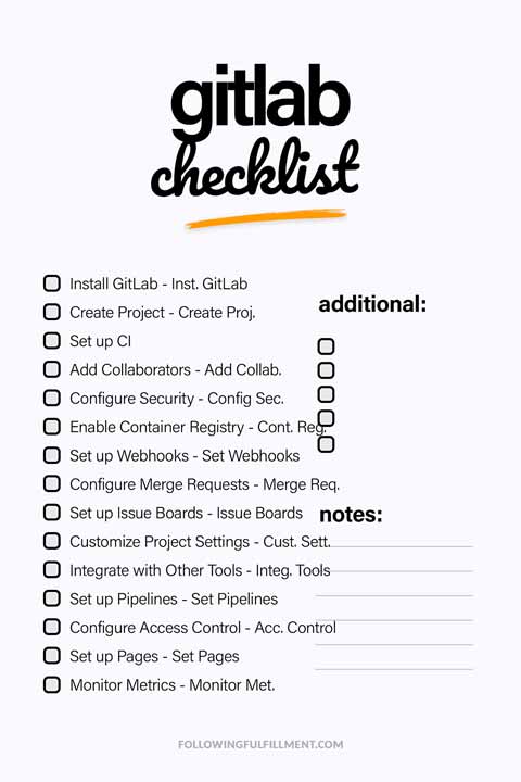 Gitlab checklist
