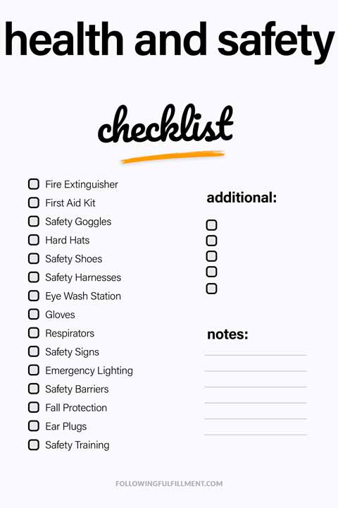 Health And Safety checklist
