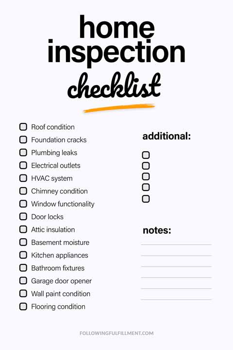 Home Inspection checklist