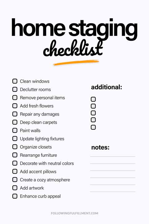Home Staging checklist
