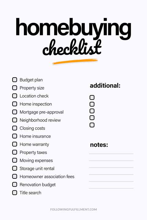Homebuying checklist