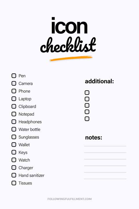 Icon checklist