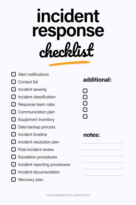 Incident Response checklist