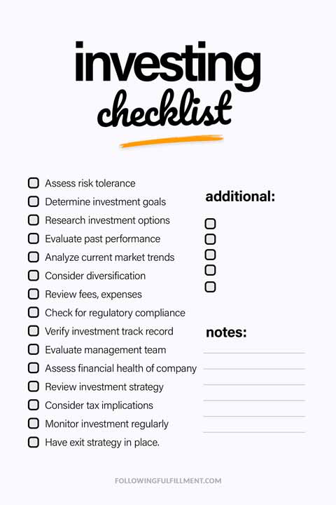 Investing checklist