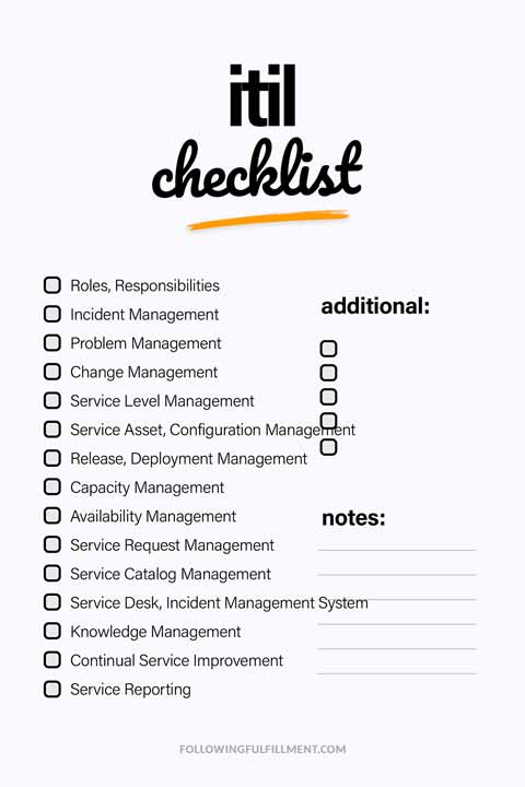 Itil checklist
