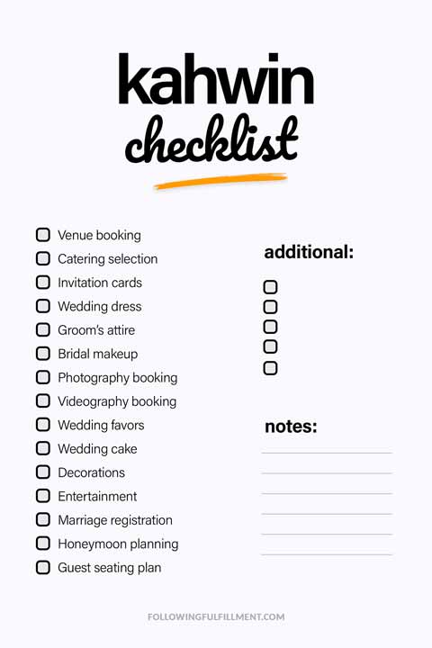 Kahwin checklist