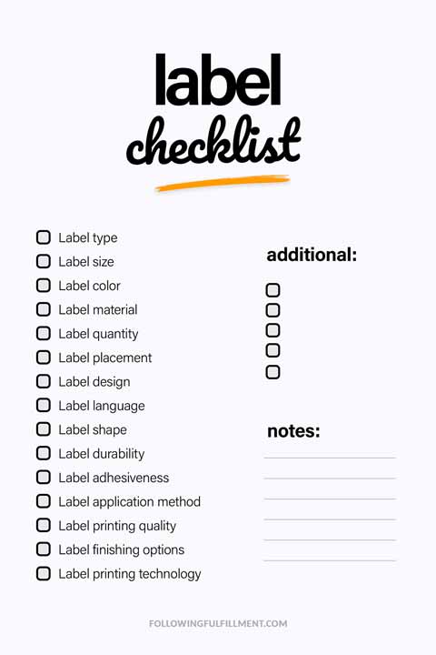 Label checklist