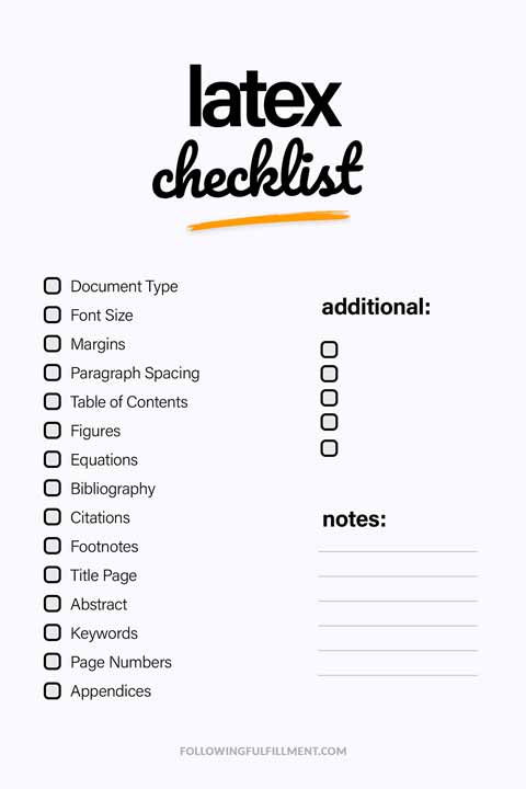 Latex checklist