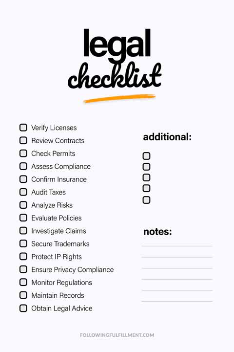 Legal checklist