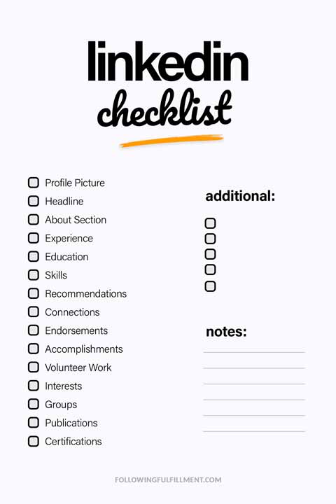 Linkedin checklist
