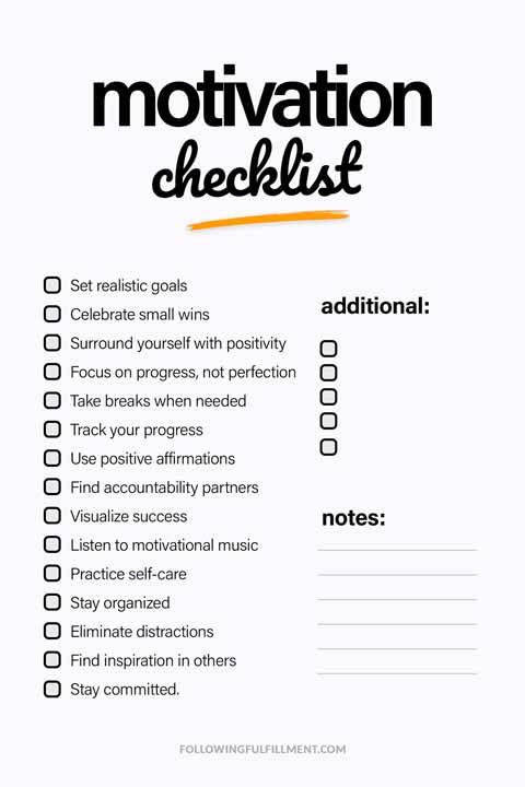 Motivation checklist