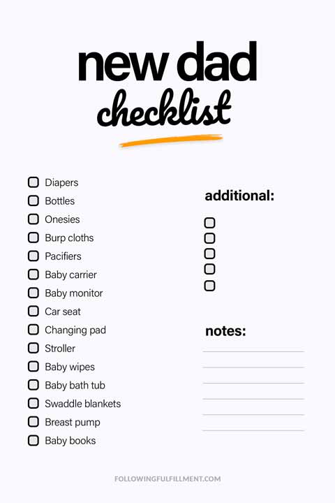 New Dad checklist