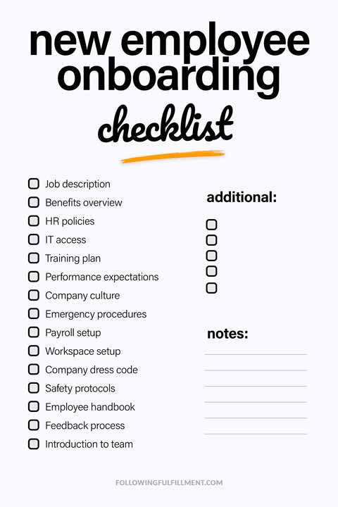 New Employee Onboarding checklist