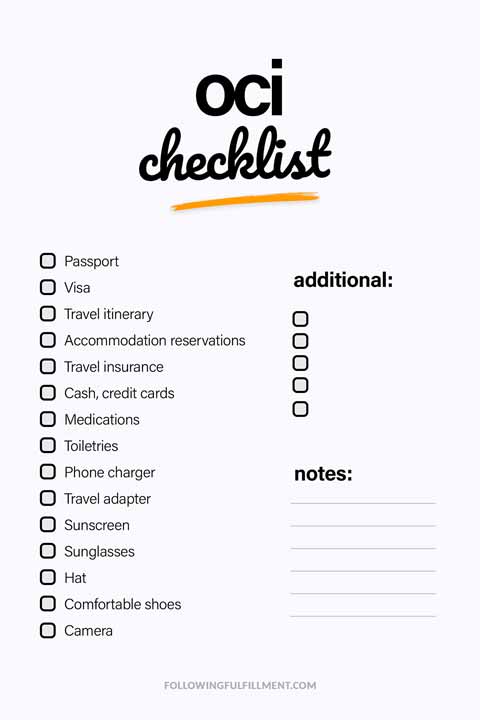 Oci checklist