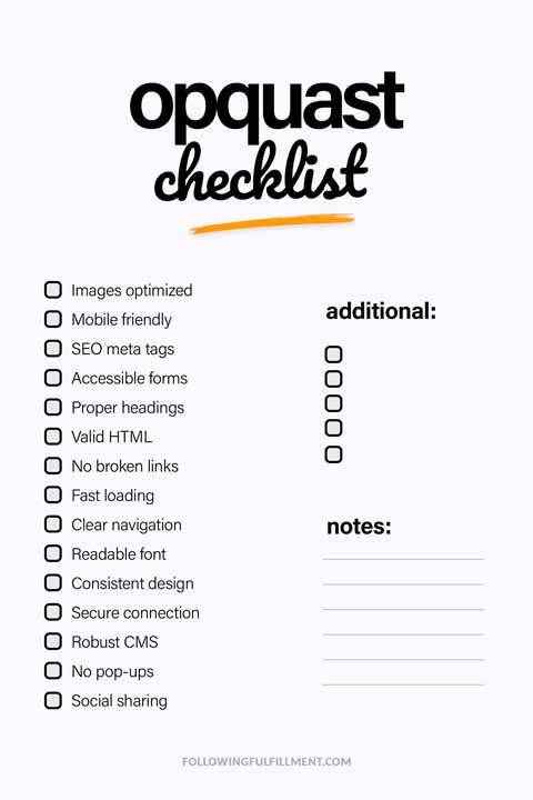 Opquast checklist