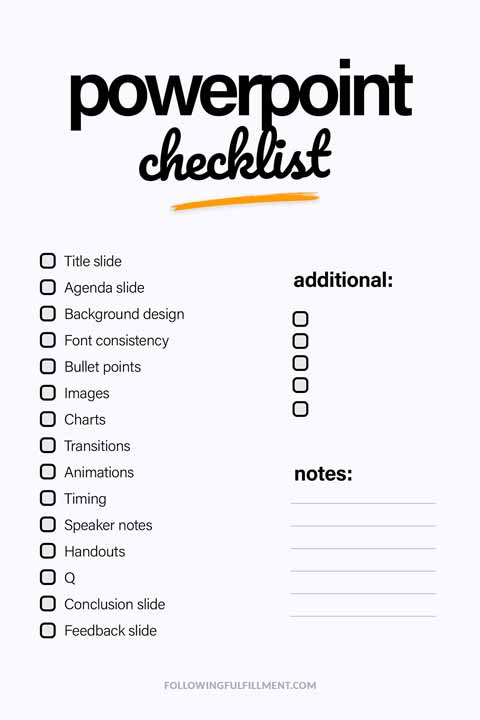 Powerpoint checklist