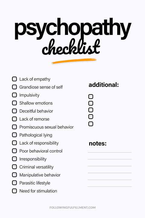 Psychopathy checklist