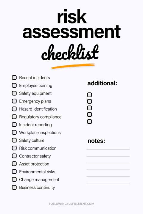 Risk Assessment checklist
