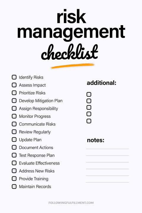 Risk Management checklist