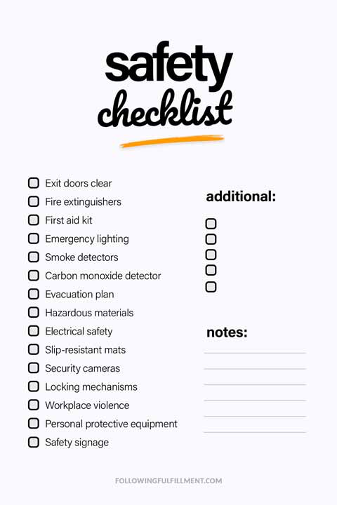 Safety checklist