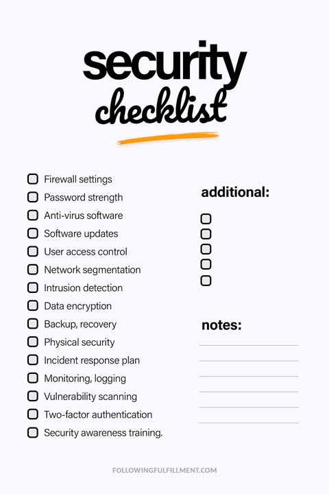 Security checklist
