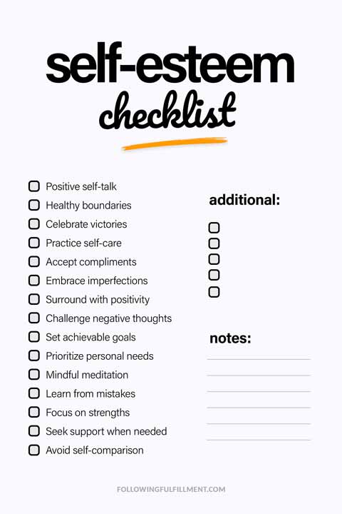Self-Esteem checklist