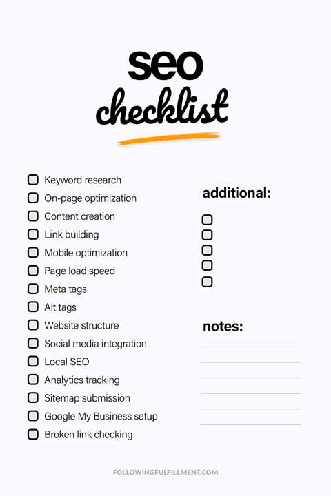 Seo checklist
